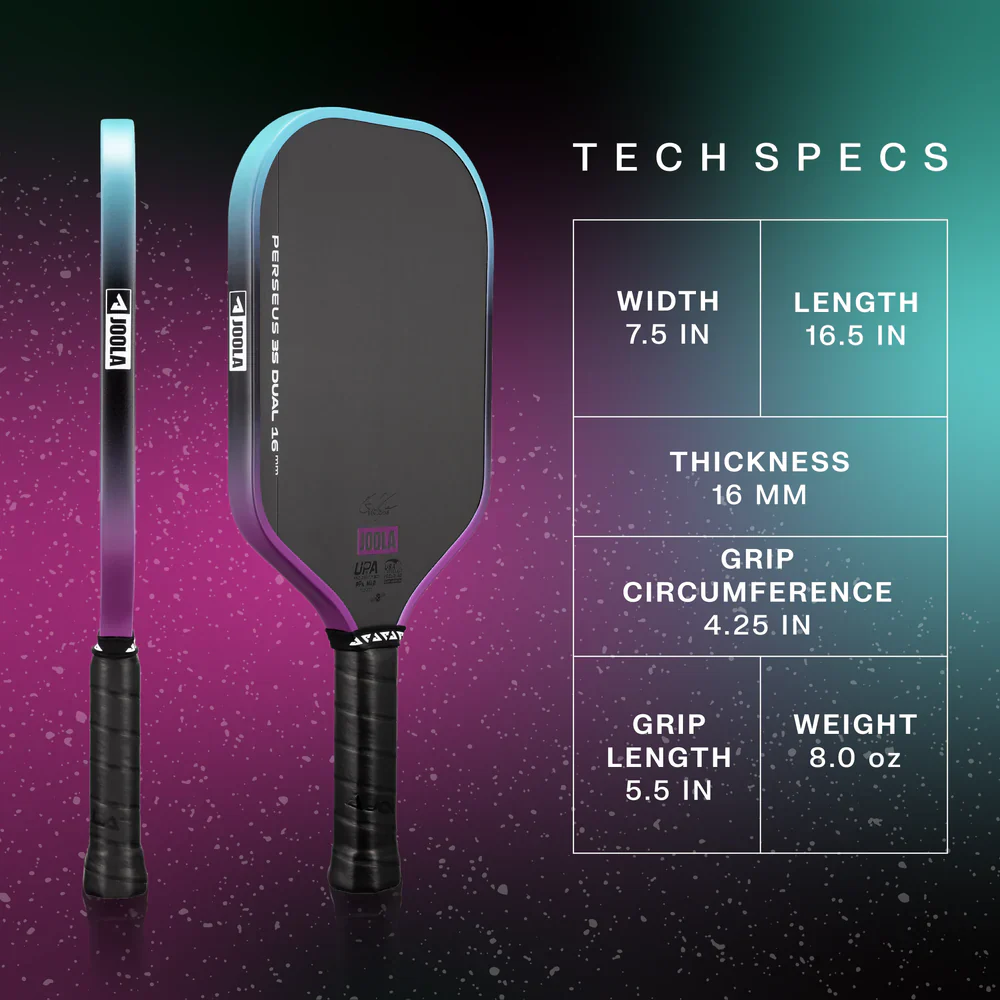 JOOLA Perseus 3S Dual 16mm Pickleball Paddle - Image 5