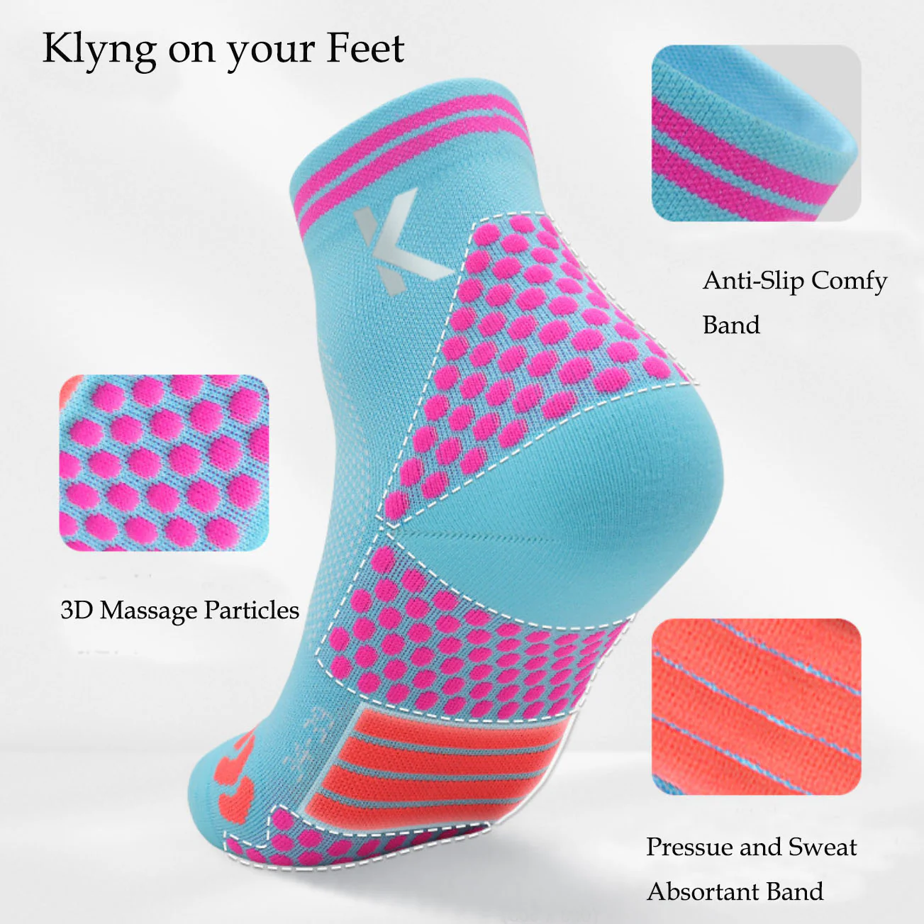 KLYNG Achilles and Ankle Support High Performance Compression Socks (Unisex) - Image 4